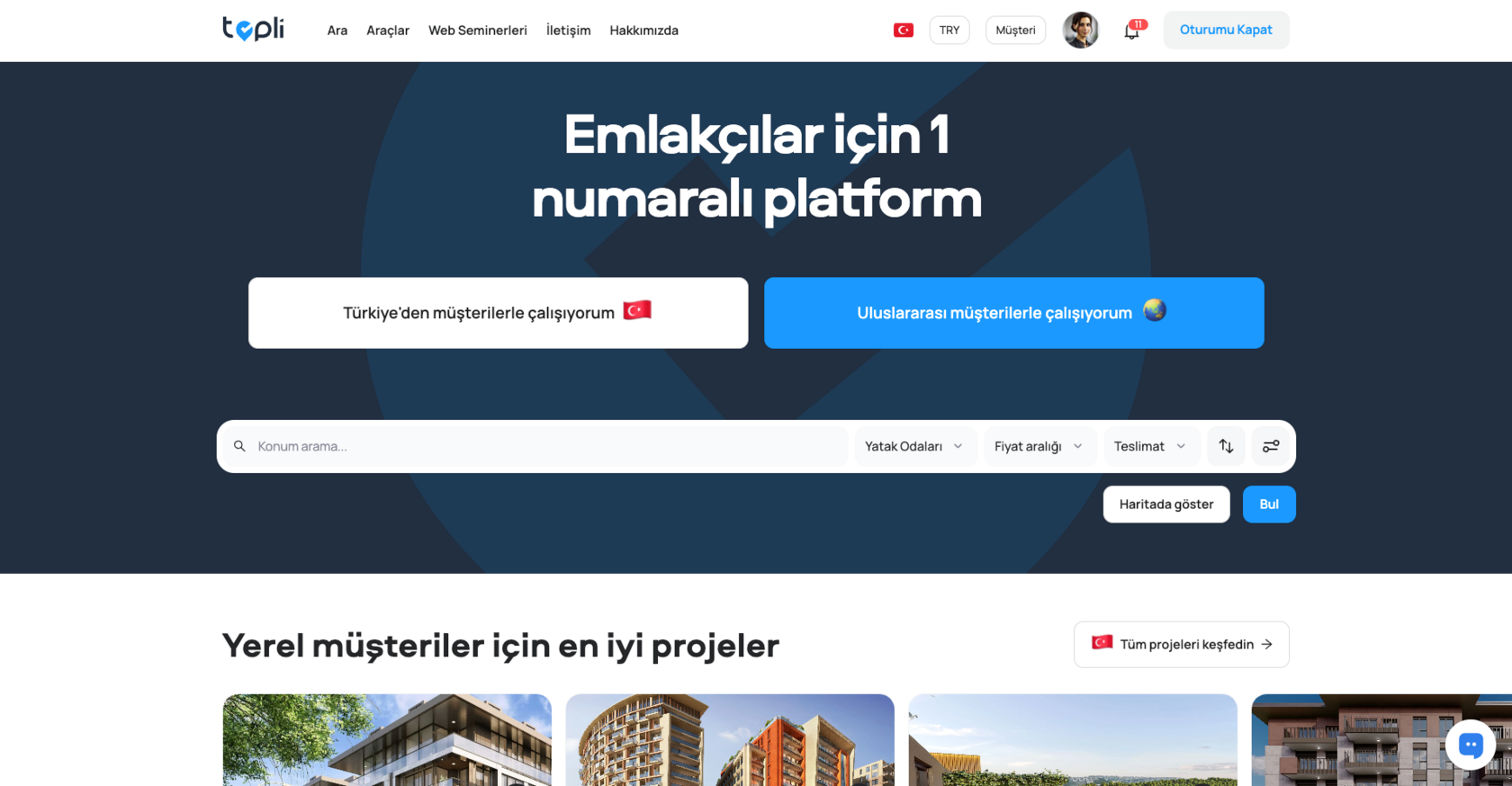 Topli — emlak danışmanları için 1 numaralı platform